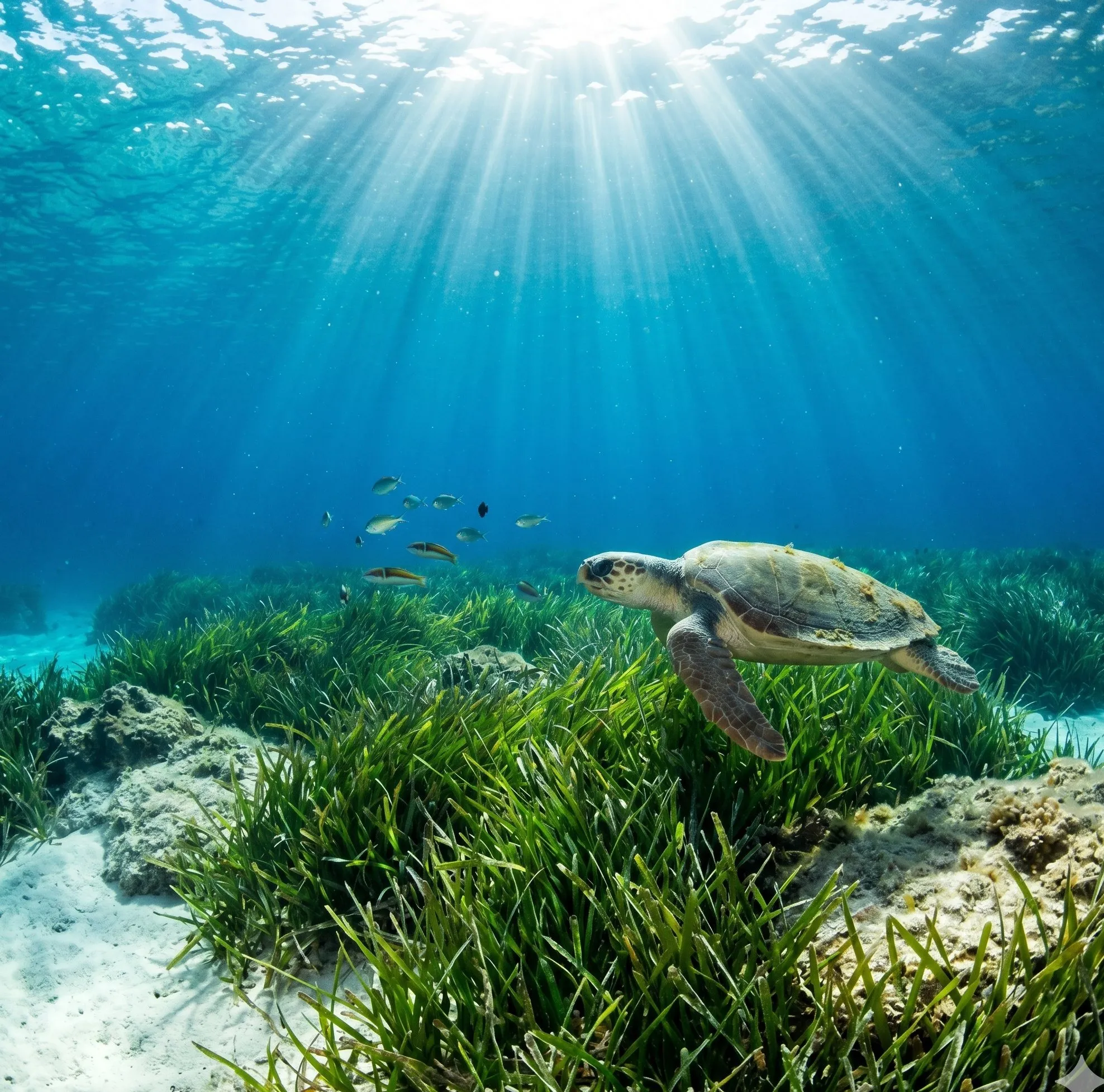 La pradera de Posidonia del mar de Roquetas